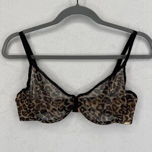 Leopard Print Sheer Bra